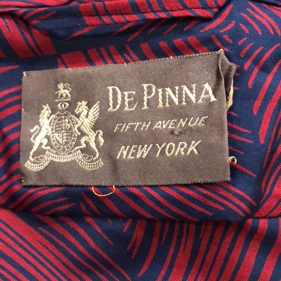 Men's Red and Blue Patterned Robe - Picture 3 of 5